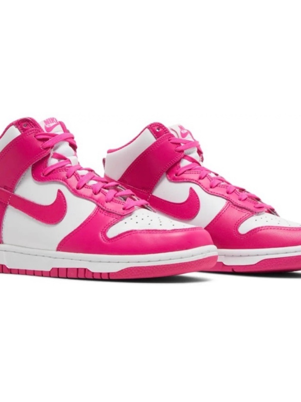 Nike Women’s Dunks Hot Pink (“pink prime”) and White